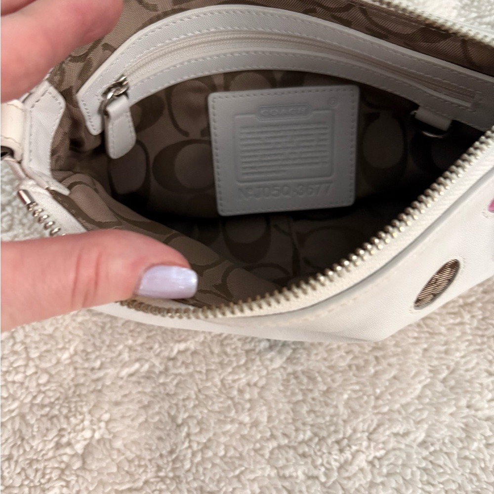 Coach White Polka Dot Special Edition Pouchette - Picture 10 of 11